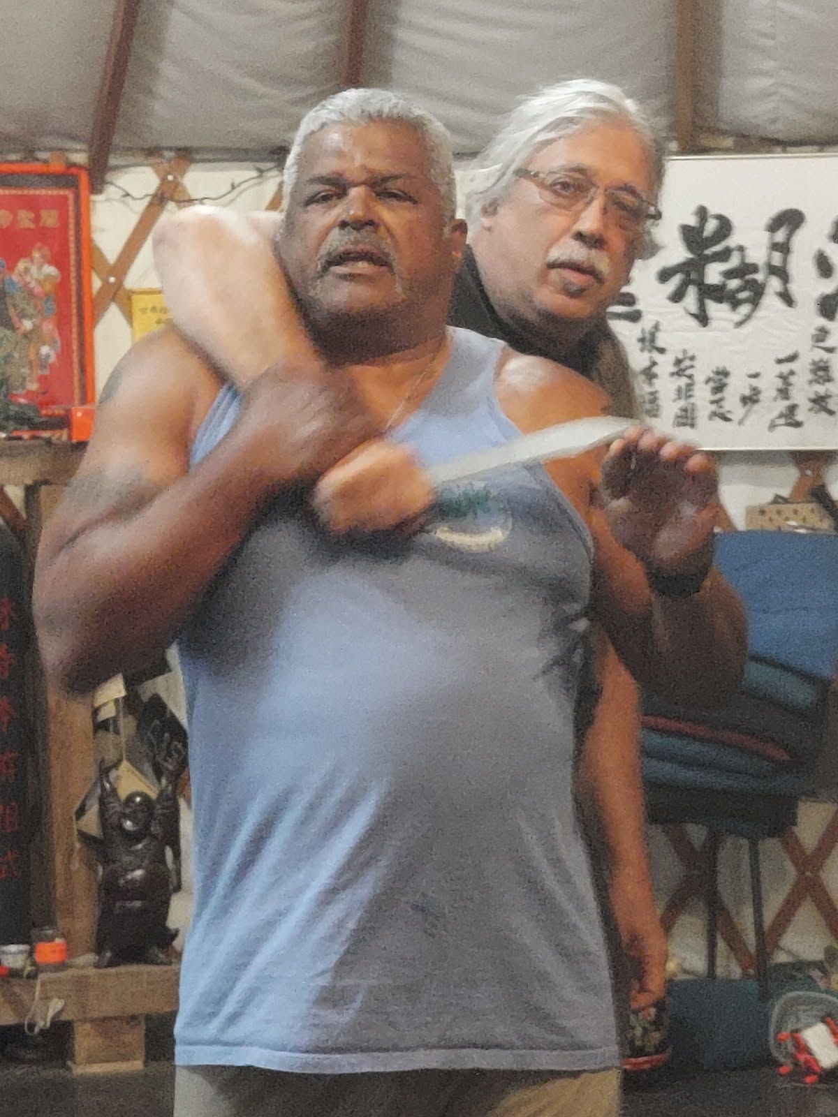 Two students practicing Wing Chun together